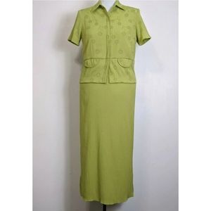 Two Piece Green Dress